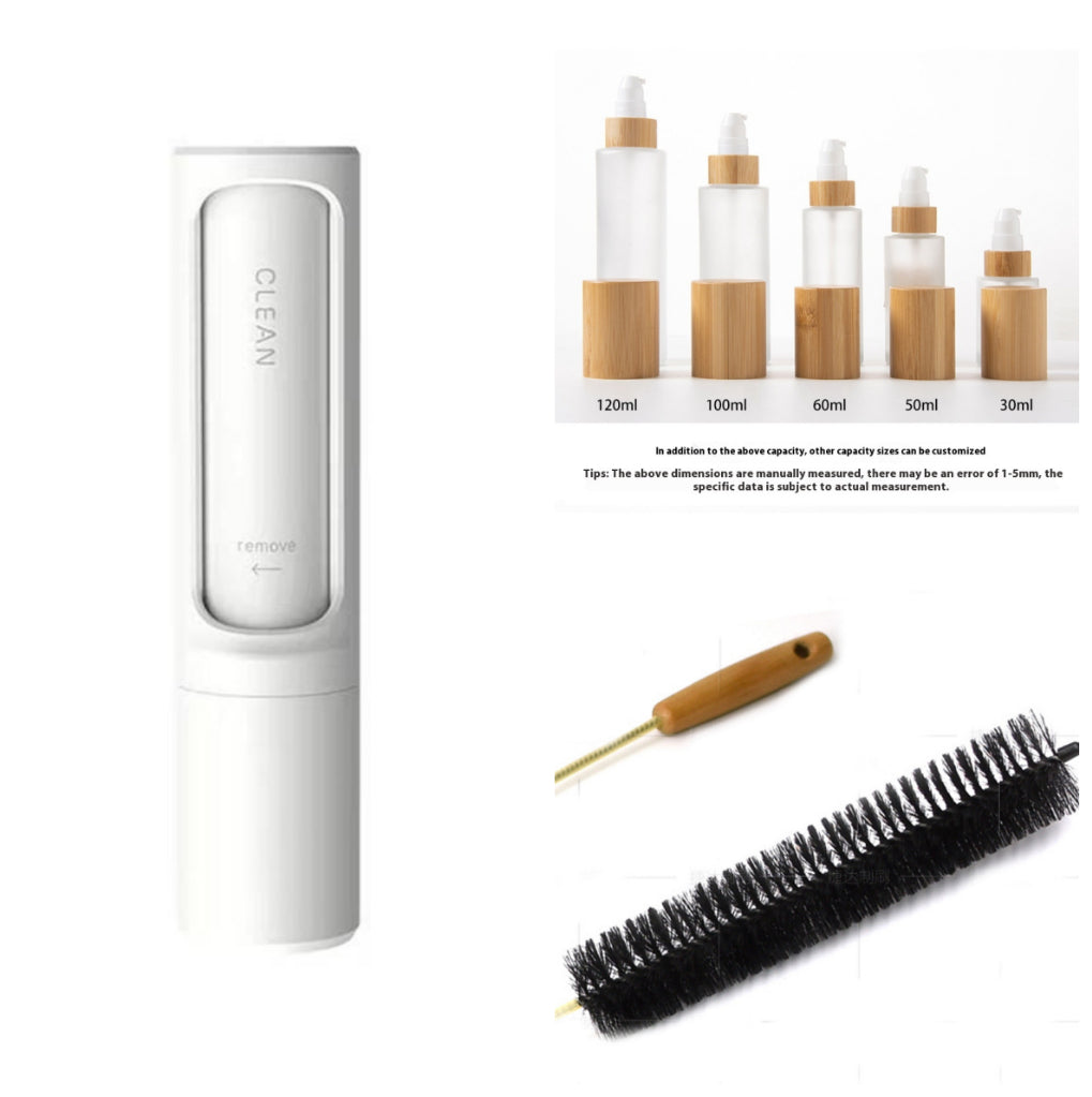 2-1 Reusable Pet Hair Remover Brush Lint Roller Portable Effective Self Cleaning Tool for Cat Dog Fur Hair Dust Removal Brush